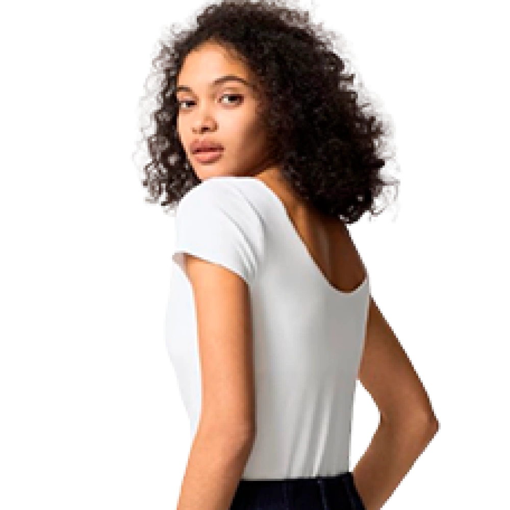 Женская футболка бра с открытой спиной AIRism Cotton Low Back Bra Tank top, White (Белый)