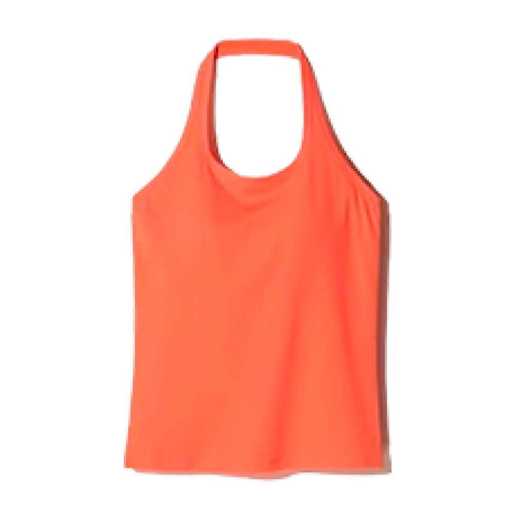 Женский топ бра с открытой спиной AIRism Cotton Open Back Halter Bra Top, Orange (оранжевый)
