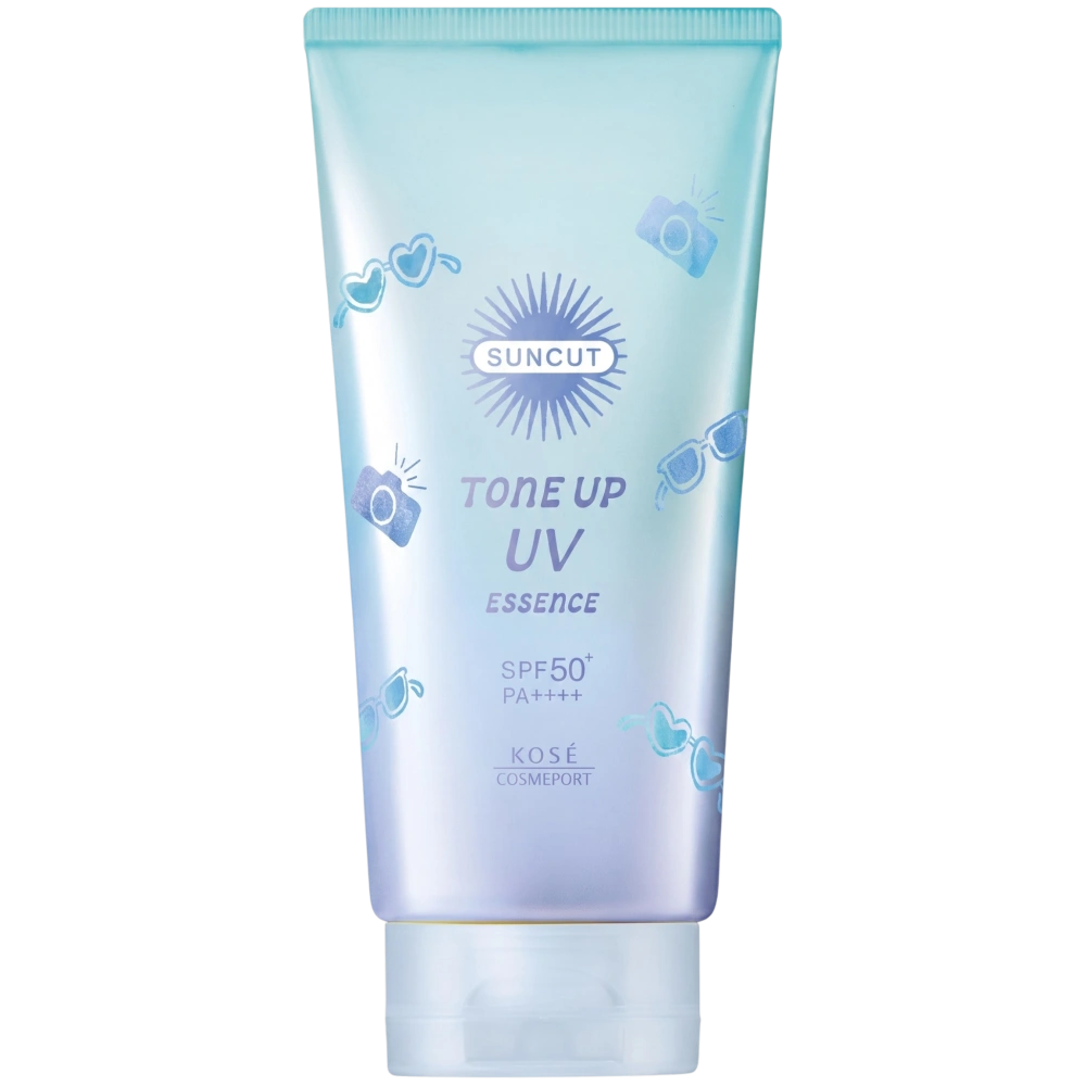 Солнцезащитная эссенция для лица и тела KOSÉ SUNCUT Tone Up UV Essence Snow White Blue SPF50+ PA++++, 80 г