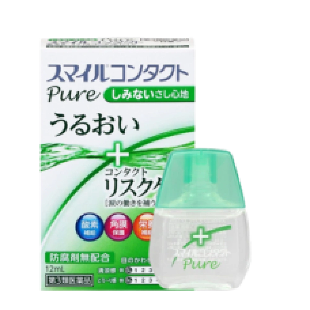 Глазные капли для использования с контактными линзами "Smile Contact Pure", 12 мл