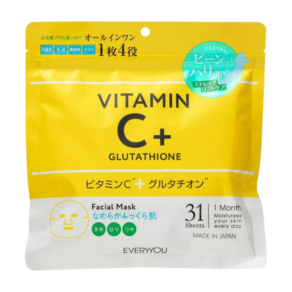 Маски «всё в одном» с витамином C и глутатионом «VC Glutathione Facial Mask» EVERYYOU, 31 шт.