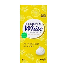 Кремообразное мыло с кокосовым молоком и скваленом "White", 85 гр х 6 шт.