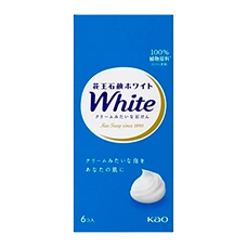 Кремообразное мыло с кокосовым молоком и скваленом "White", 85 гр х 6 шт.