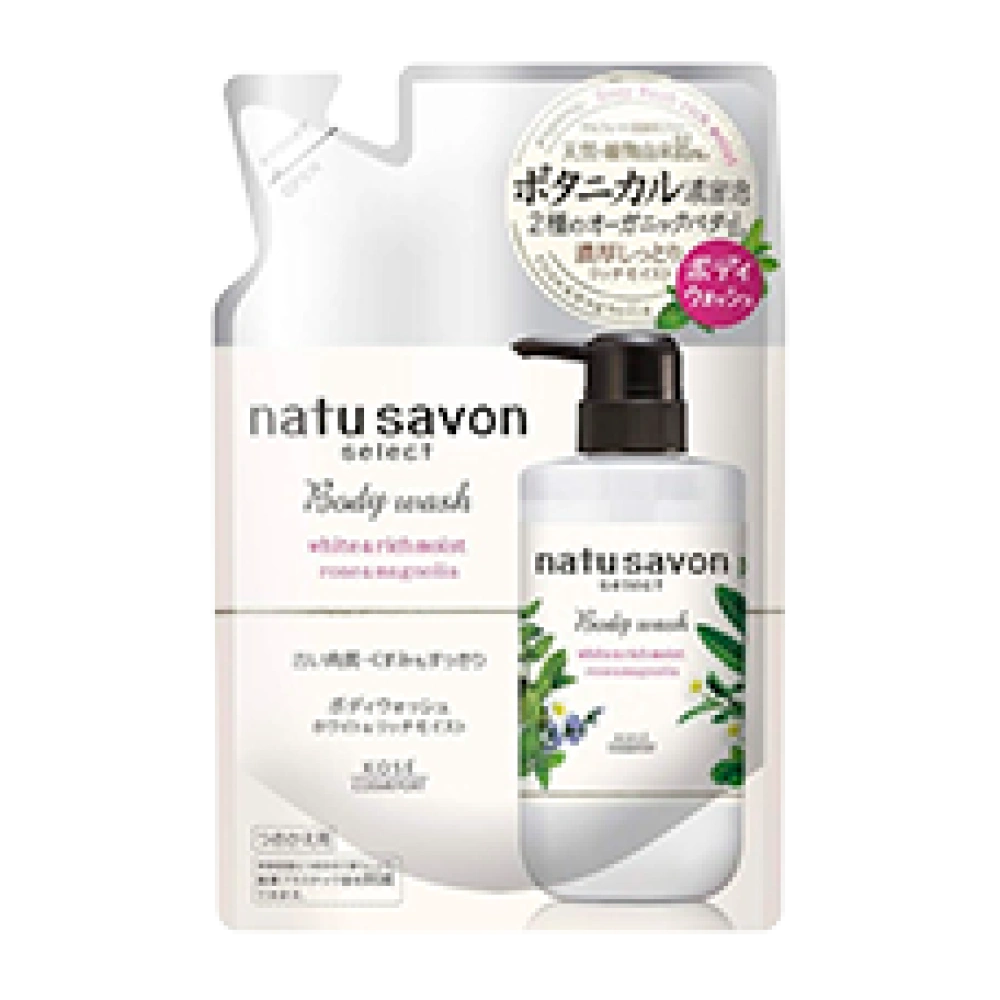 Жидкое мыло для тела с интенсивно увлажняющим эффектом "Natu Savon - Rose & Magnolia", 360 мл. (Запасной блок)