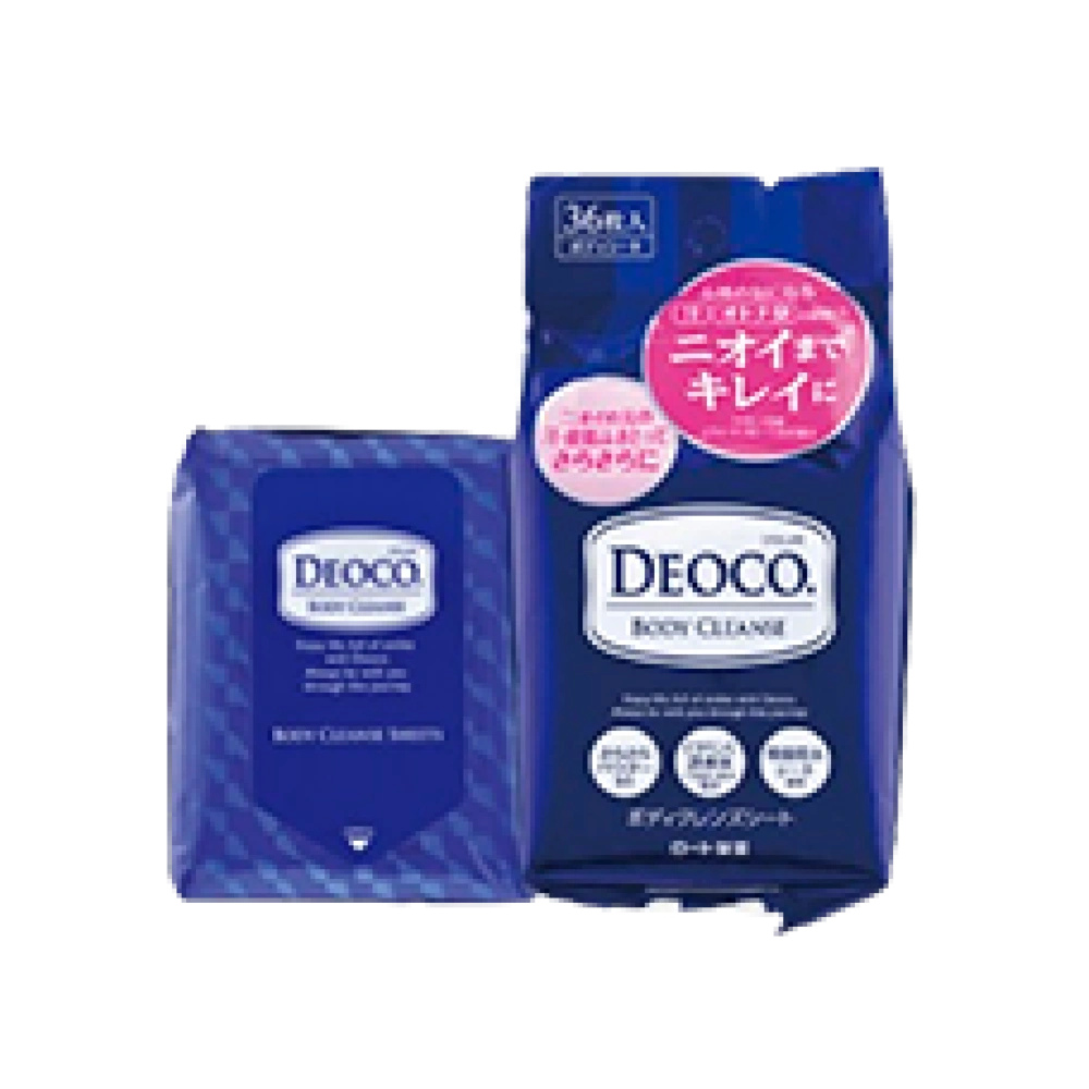 Женские салфетки для тела от возрастного запаха пота "Deoco Body Cleanse Sheet", 36 шт.