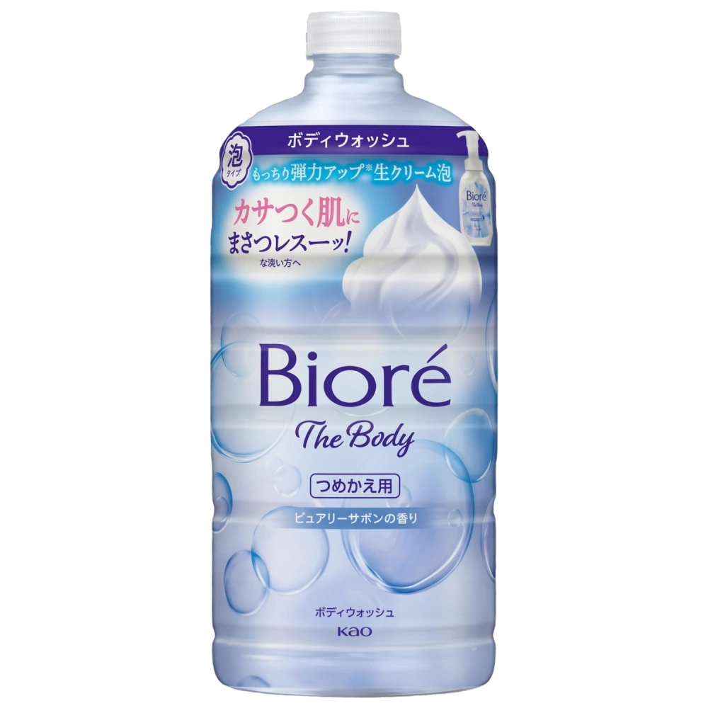 Пенное мыло для тела для нежной кожи, склонной к сухости "Biore u The Body Foam Type Purely", 780 мл. (Запасной блок)