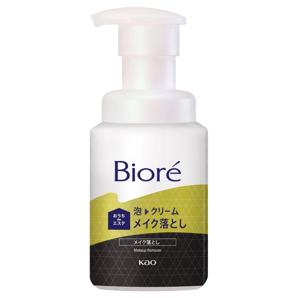 Пенка-крем для снятия макияжа с пор и умывания с содой и ментолом «Ouchi de Esthe Awa Cream Makeup Otoshi Plus» Biore KAO, 210 мл