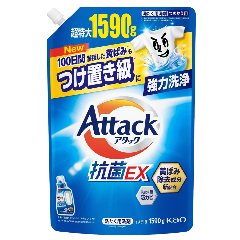 Гель для стирки антибактериальный "Antibacterial EX Attack", 1590 гр. (Сменный блок)