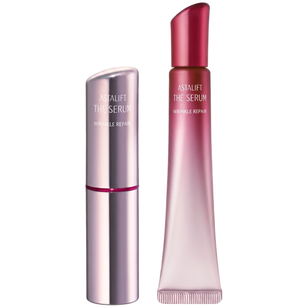Пробный набор лечебной сыворотки против морщин «утро + вечер» ASTALIFT The Serum Wrinkle Repair Trial Set FUJIFILM, 2 г + 8 г