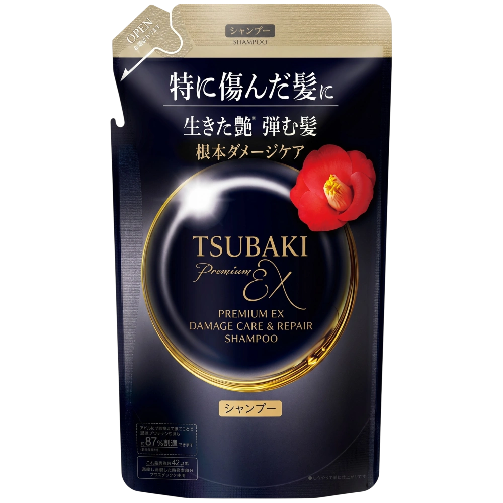 Восстанавливающий шампунь для сильно повреждённых волос «TSUBAKI Premium EX Damage Care & Repair», Fine Today, 300 мл, сменный блок