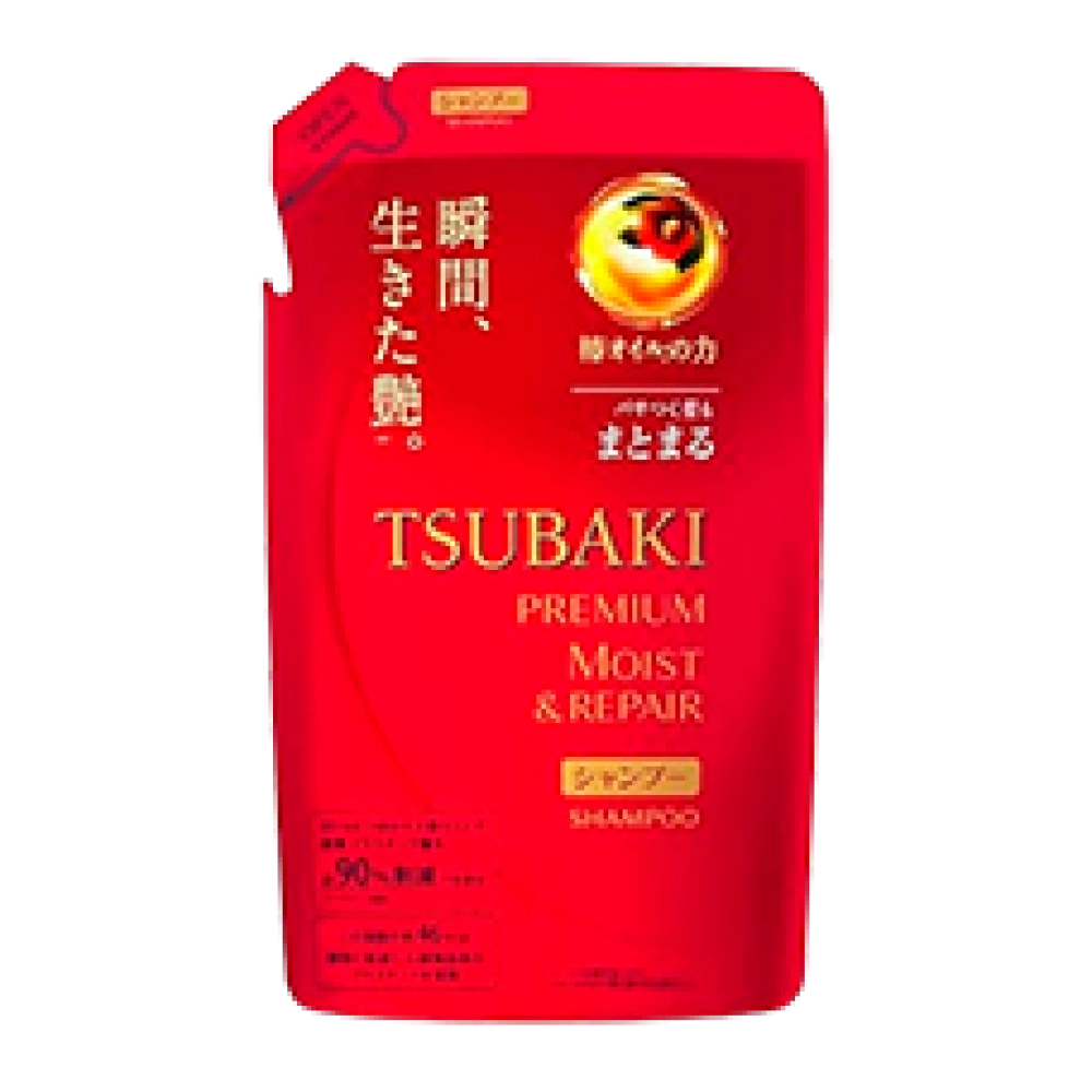 Увлажняющий шампунь премиум класса "Tsubaki Premium Moist Shampoo", 330 мл. (Запасной блок)