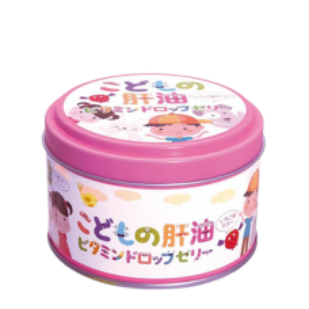 Детские витамины с EPA и DHA и скваленом "Chuyaku Children Liver Oil Vitamin Drop Jelly", 60 таб.