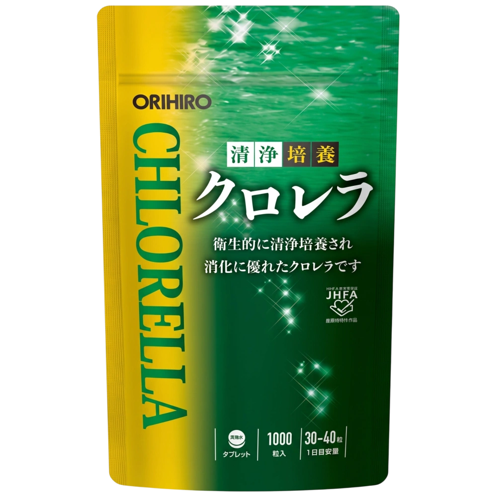 Хлорелла чистого культивирования «Seijo Baiyo Chlorella» ORIHIRO, 1000 таблеток 200 г