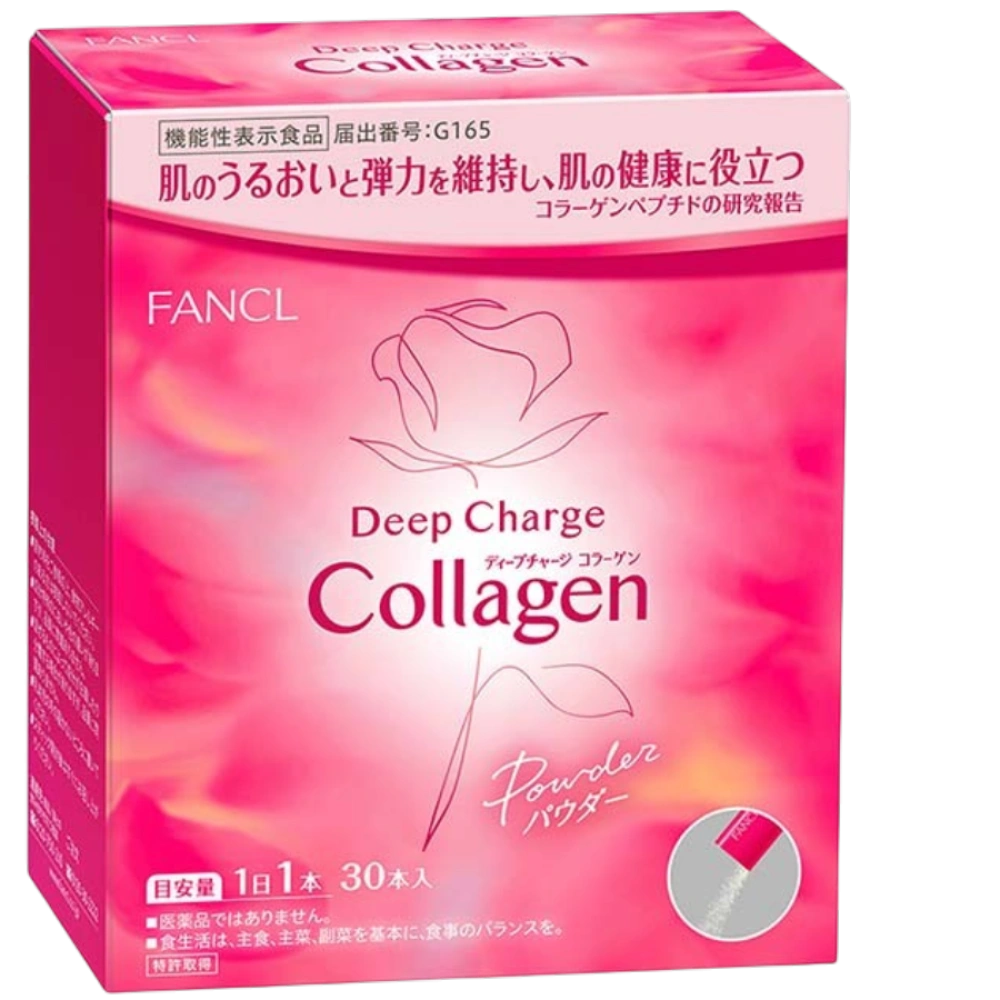 Коллагеновый порошок для увлажнённости и упругости кожи «Deep Charge Collagen Powder» FANCL, 30 саше × 3,4 г