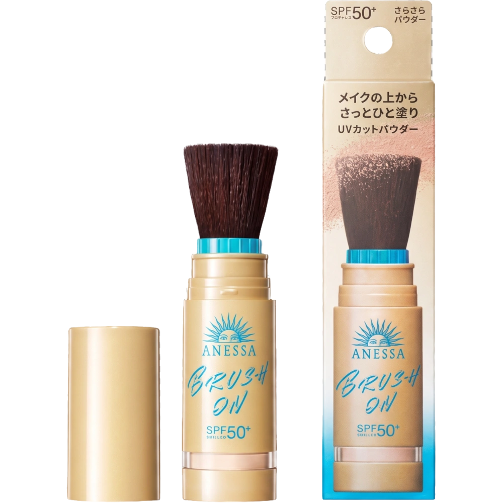 Солнцезащитная пудра с кистью, водостойкая, SPF50+/PA++++ “Anessa Perfect UV Brush On Powder” SHISEIDO, 3 гр.