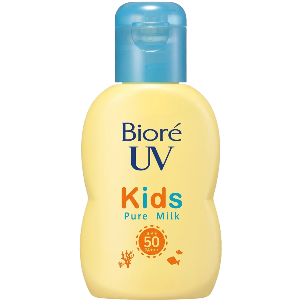 Детское солнцезащитное молочко для тела «Biore UV Kids Pure Milk» SPF50+ PA+++, KAO, 70 мл.