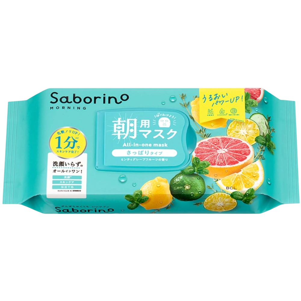 Утренняя тканевая маска 3-в-1 "Saborino Morning Sheet Refreshing Fruit Refreshing Type N", 32 шт. 
